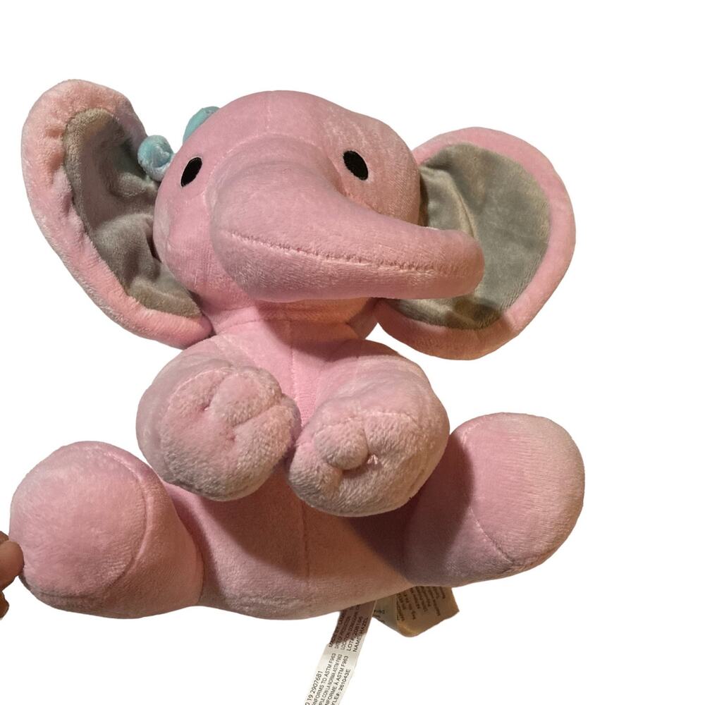 Bedtime Originals‎ Elephant plush Hazel Pink & Gray Stuffed Animal